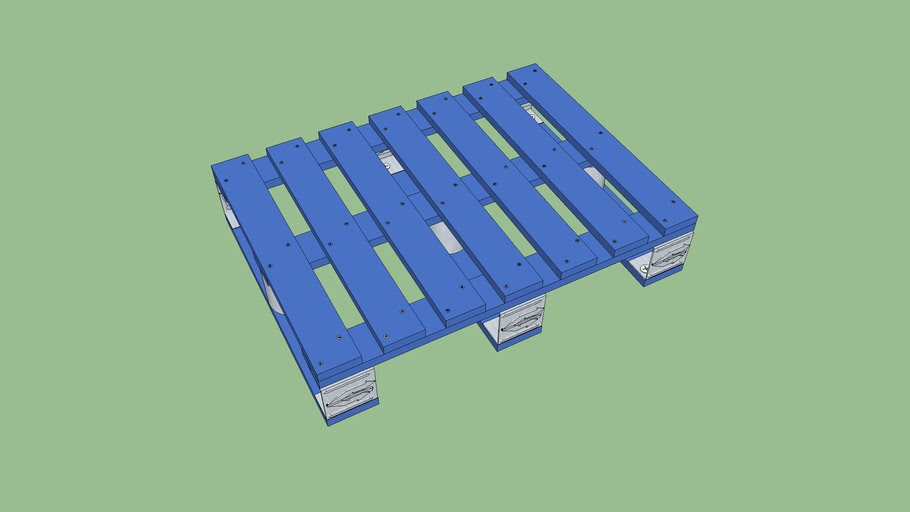 CHEP Dusseldorf Half Pallet 800x600x160 3D Warehouse