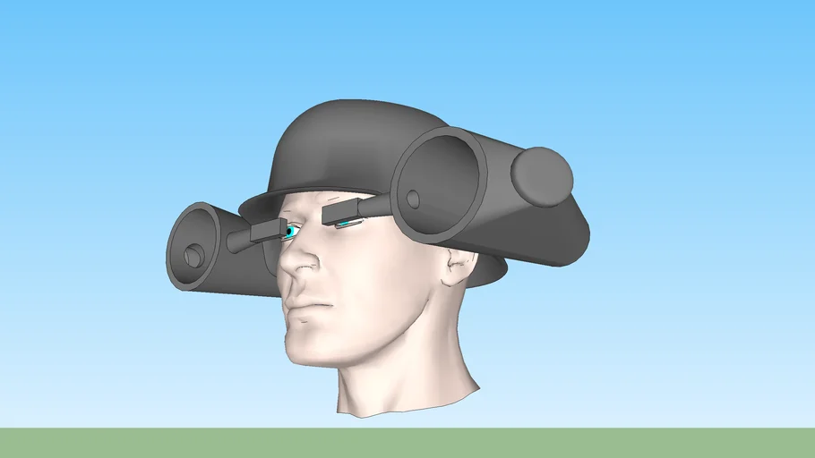 Helment mounted super binoculars