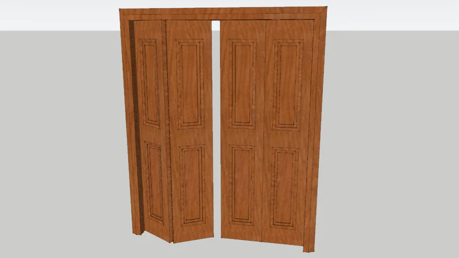 Wood bi-fold closet door