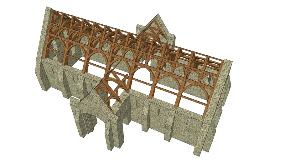 Model of Glastonbury Abbey Barn | 3D Warehouse