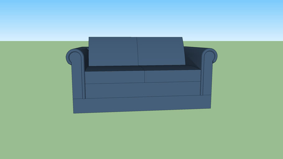 Blue loveseat 2-seat | 3D Warehouse