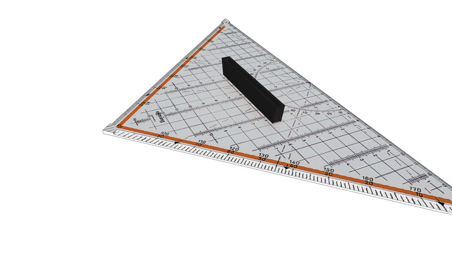 Rotring 24 cm drafting set square 3D Warehouse