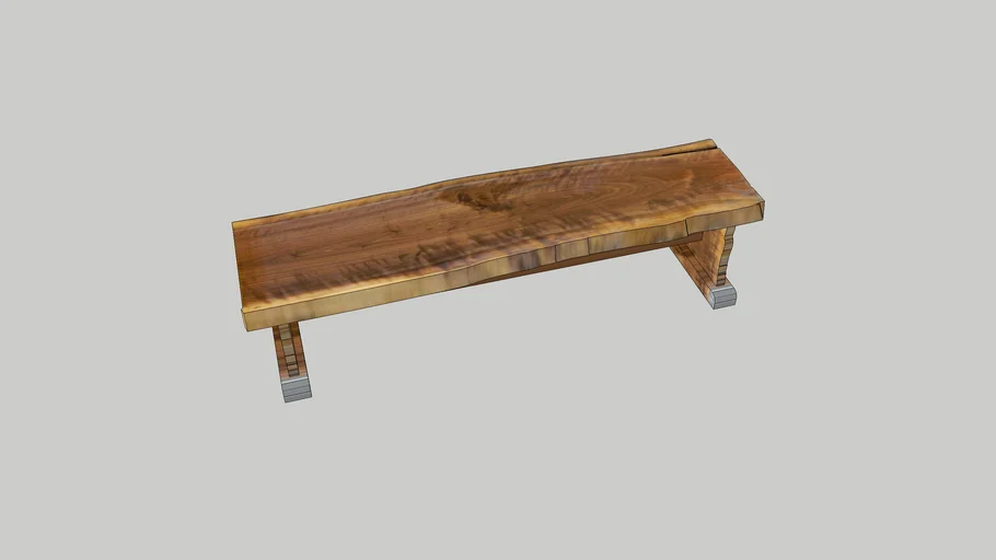 Sherwood Live Edge Bench 60' 3D Warehouse
