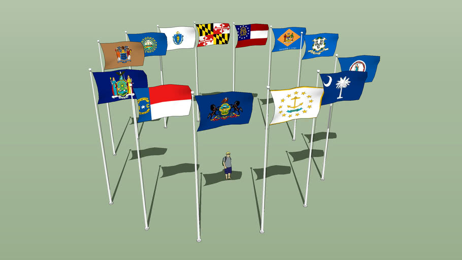 flags of the original 13 states