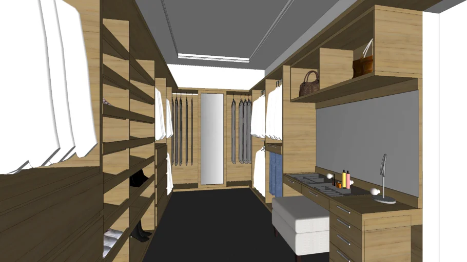 Walk-in Closet with Vanity | 3D Warehouse