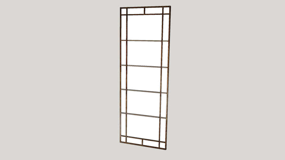 Le Marais 70' Iron Frame Floor Mirror 3D Warehouse
