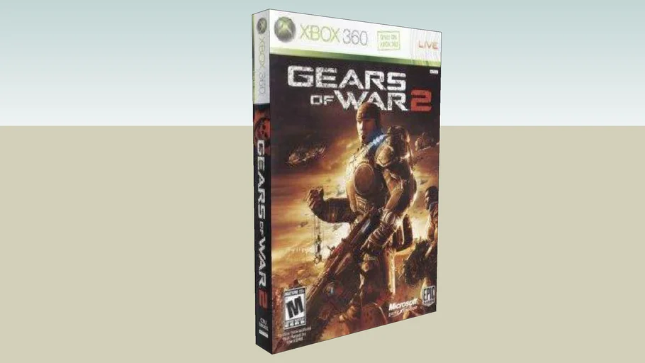 Gears of War 2 Xbox 360 game case 3D Warehouse