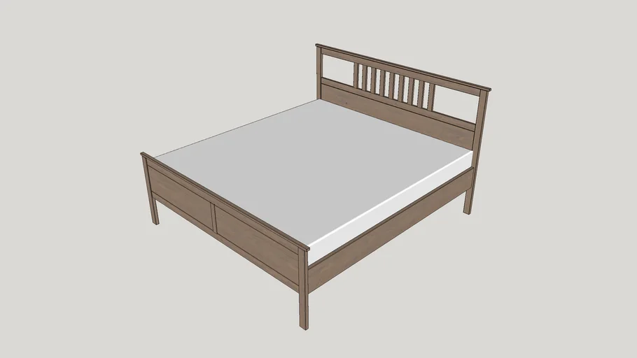 Concreet officieel deelnemer IKEA HEMNES Bed frame, 180x200 cm, grey-brown | 3D Warehouse