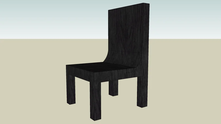 Chair with blaco wood