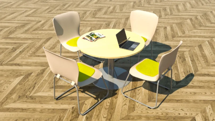 js_model_steelcase_westside_chair_table | 3D Warehouse