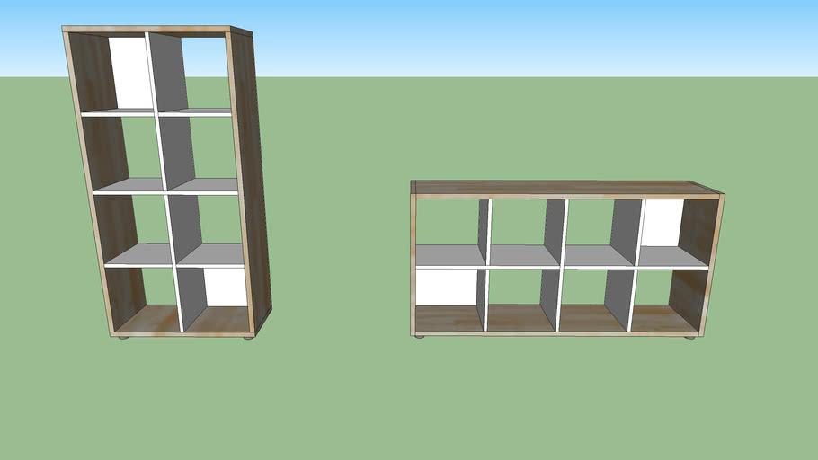 JYSK Room Divider HALDAGER 8 shelves 3D Warehouse