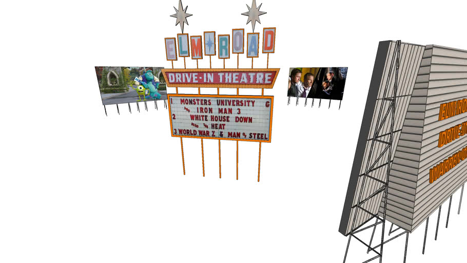 ELM ROAD DRIVEIN THEATRE 3D Warehouse