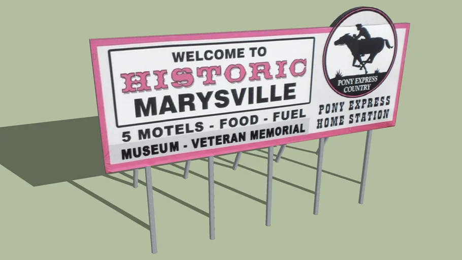 Welcome Sign Marysville, Kansas