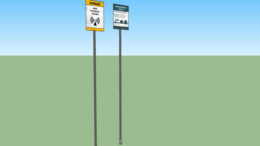Security street signs set