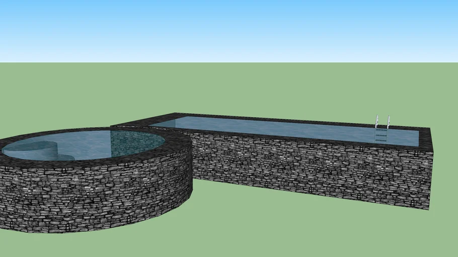 Dual swimming pool | 3D Warehouse