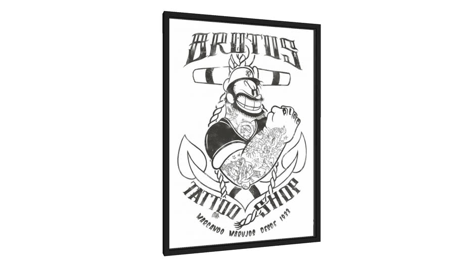 Quadro Brutus Tattoo Shop - Galeria9, por PIPPI