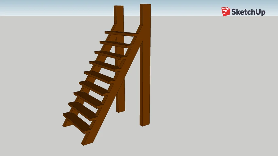 Wooden Stair Ladder