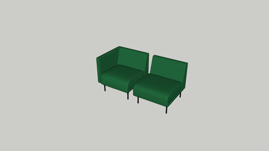 Galore Modular Sofa, Forest green - Warm Nordic - design by Rikke Frost