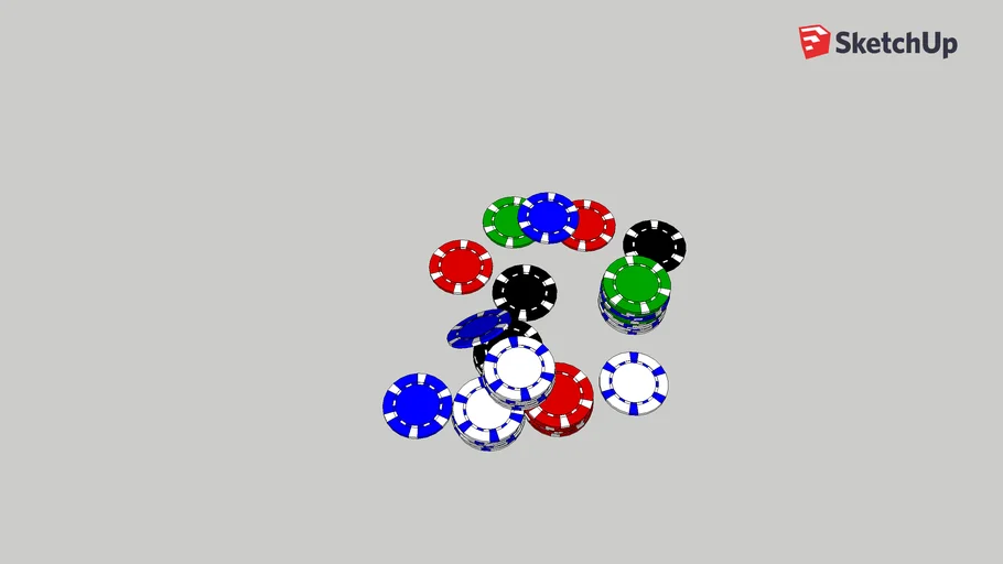 Poker chips MMN 3D Warehouse