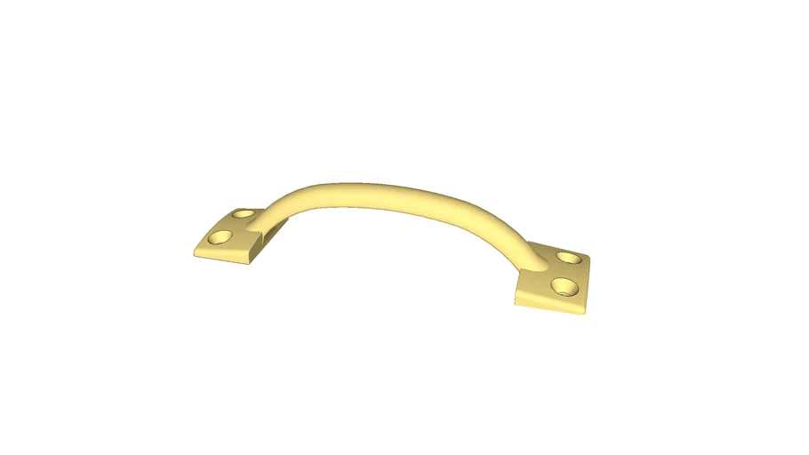 handle, brass, 4 hole, 4 in. wide, McMasterCarr 16545A2 3D Warehouse