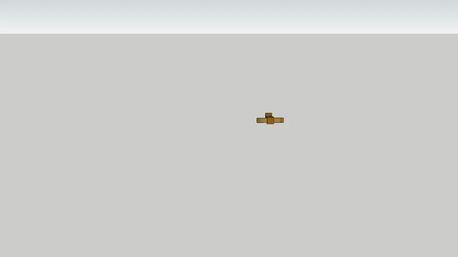 ANDREX KNURLED ZINC TKNOB ANTIQUE BRASS 3D Warehouse