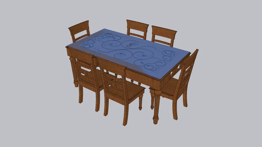 Wooden Dining Table with chairs