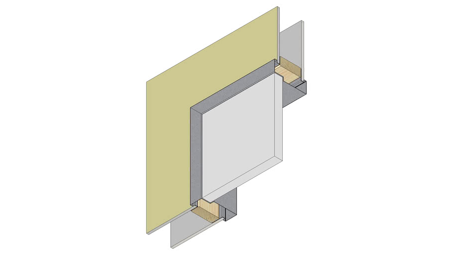 Single Rebate Door Frame Rendered Corner Detail 3D Warehouse