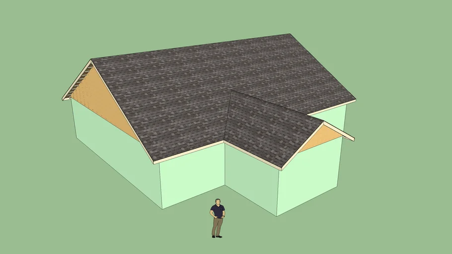 Roof With Valley Set 5 3d Warehouse