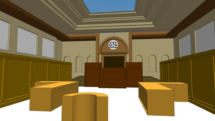 ace attoney courtroom ver 1 | 3D Warehouse