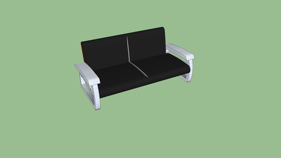 Black Loveseat 3D Warehouse