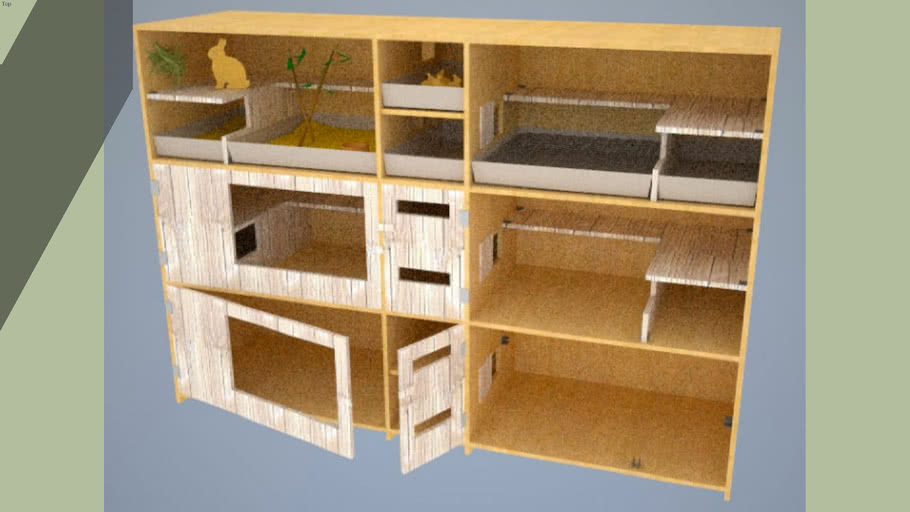 Six Rabbit Hutch Rabbitry Concept Design 3D Warehouse