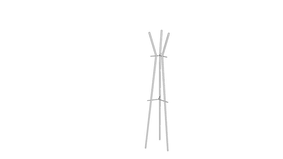 85412 Coat Rack Thesus Silver 3D Warehouse