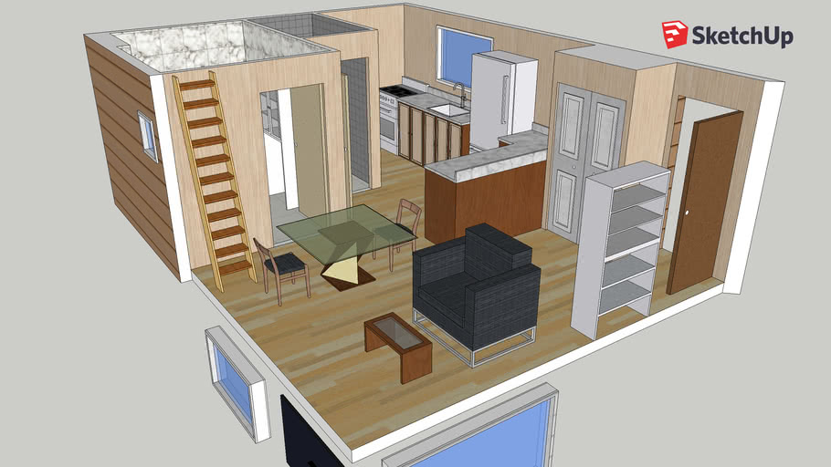 3D Warehouse Tiny House : Wooden tiny house – CJEV