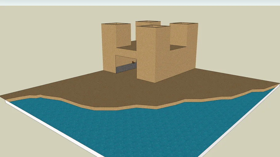 Sand Castle with Sea 3D Warehouse