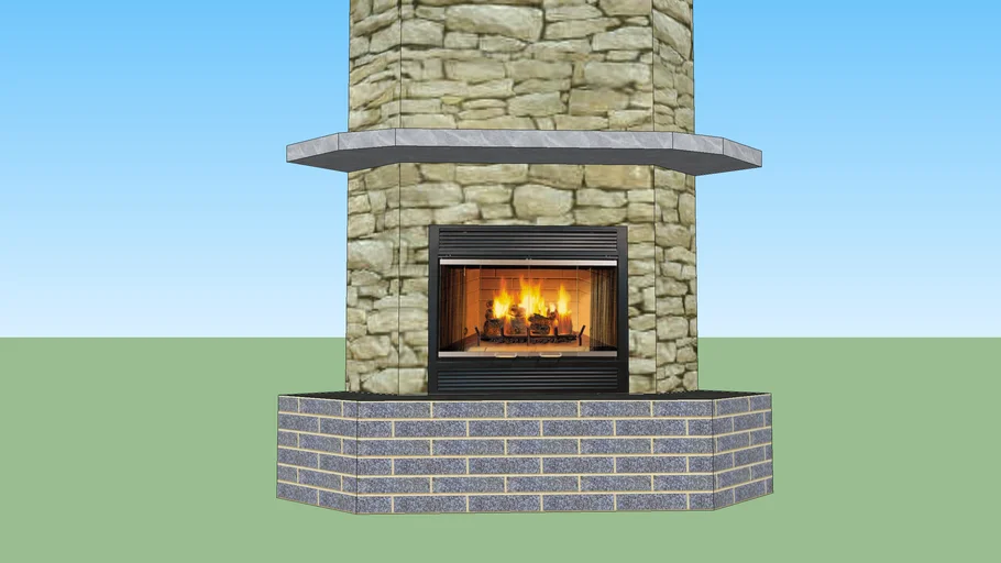 Corner Gas Fireplace 3D Warehouse