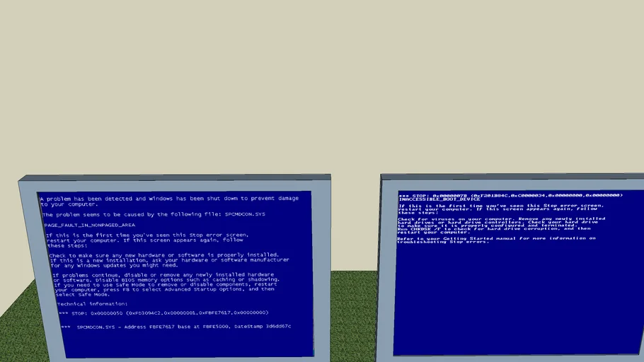 BSoD Screens | 3D Warehouse