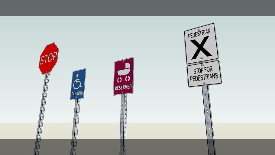 Parking Lot Signs | 3D Warehouse