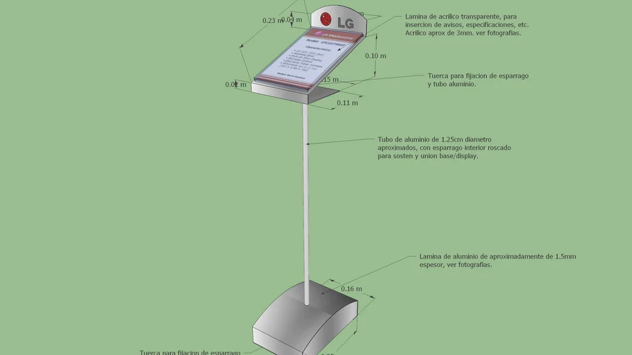 lobby-display-holder-with-acrylic-sign-holder-3d-warehouse