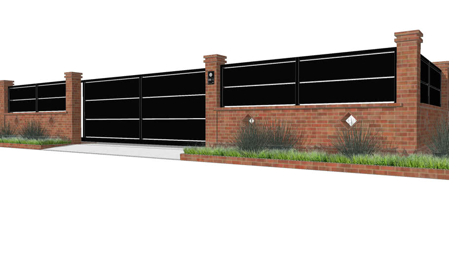 Sliding metal gate 3D Warehouse