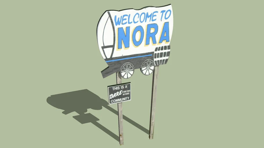 Welcome Sign Nora, Illinois