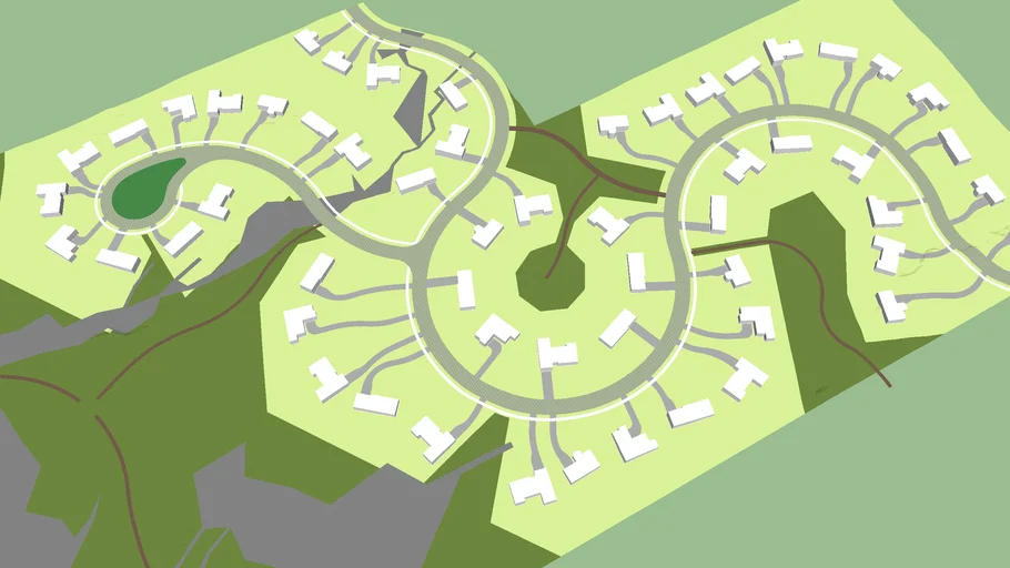 Prefurbia Massing Example Sea Ridge Blue Point, Maine 3D Warehouse