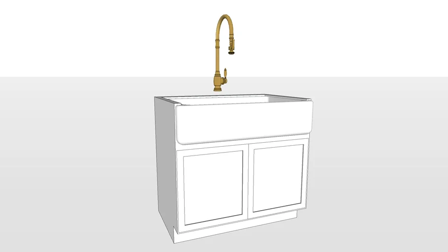 Apron Front Sink Base 3D Warehouse
