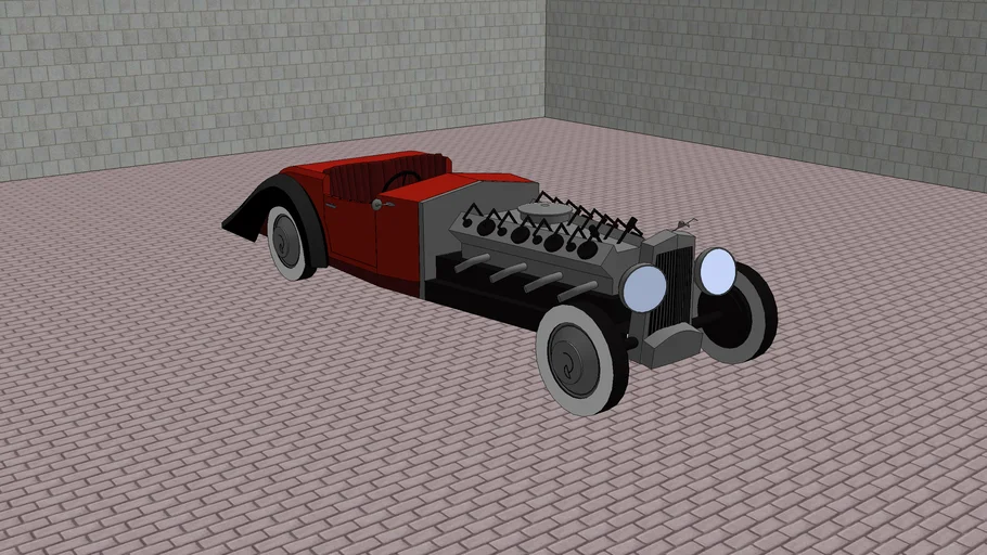 Cruella De Vil's smashed roadster