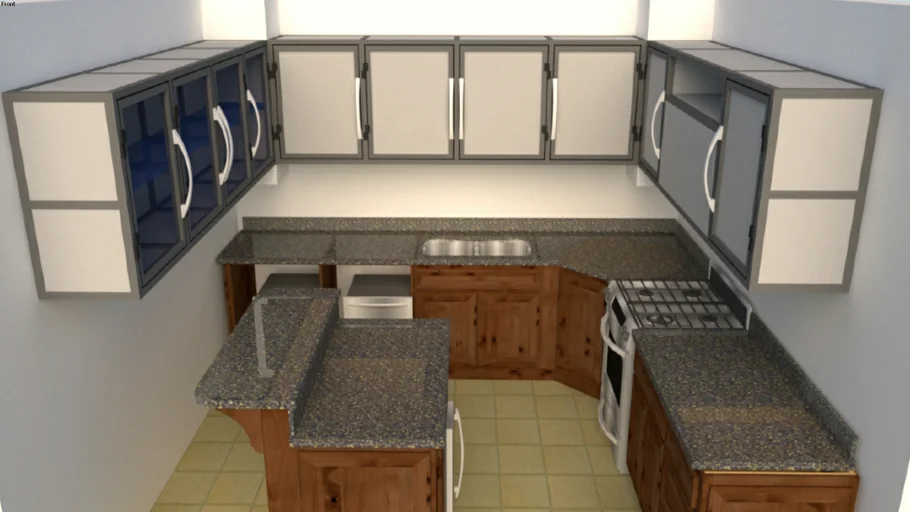 Kitchen Cabinets For Aluminum 3D Design