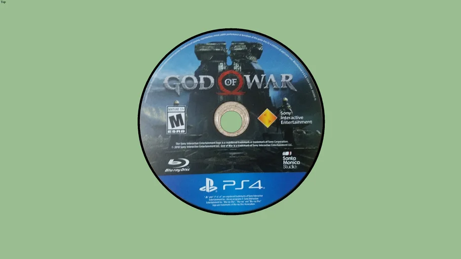 God of War 2018 PS4 Disc 3D Warehouse