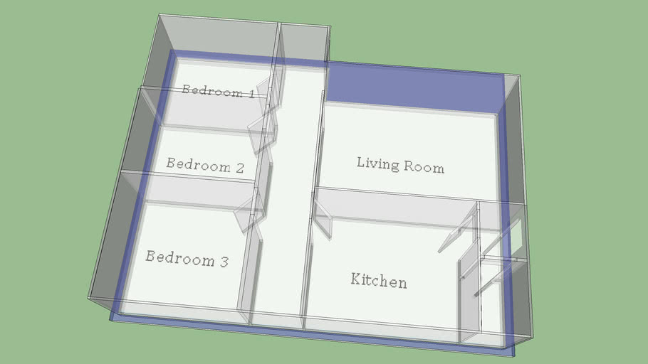 simple 3d house floor plan