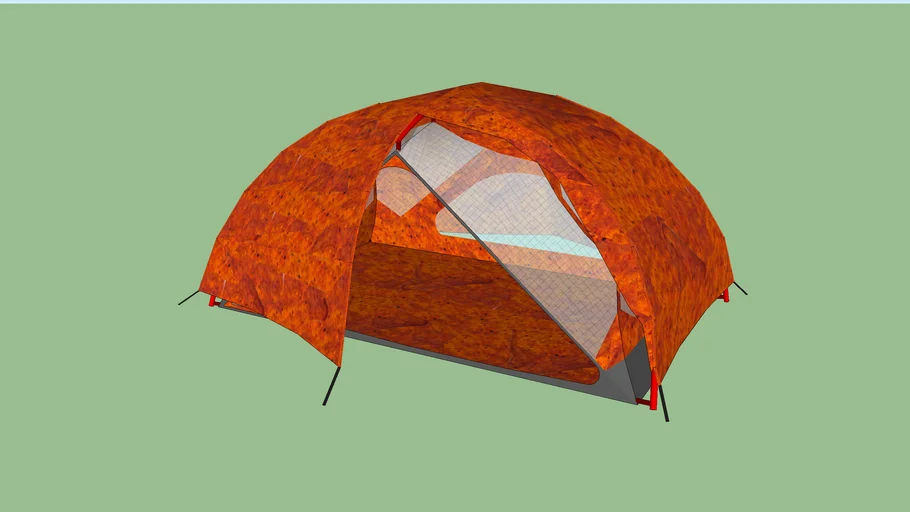 REI Half Dome Tent 2 w/ Doritos Rainfly and Footprint 3D Warehouse