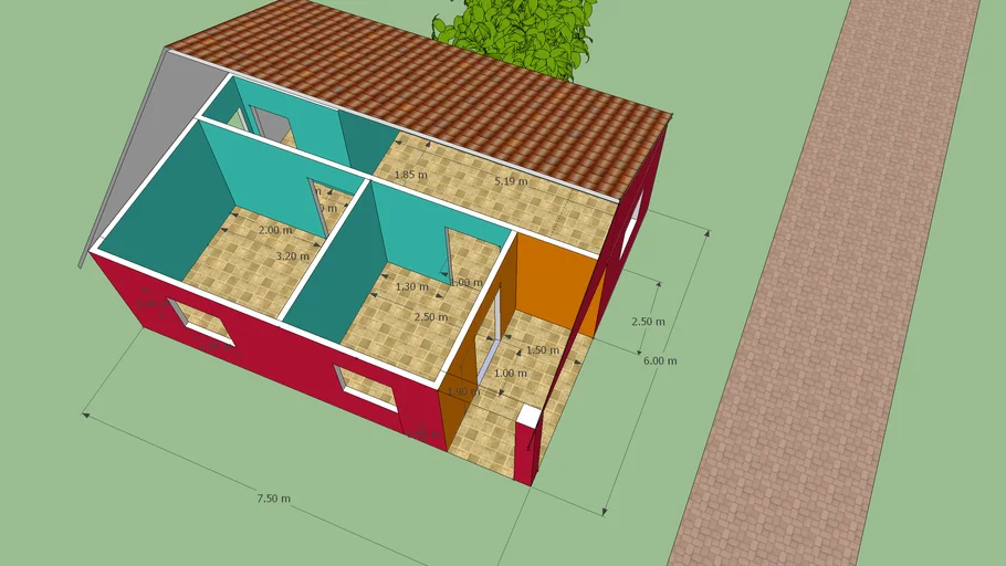 Modelo de casa pequeña económica | 3D Warehouse