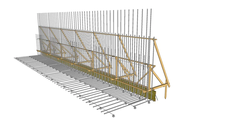 Rebar wall dowel bracing template 3D Warehouse