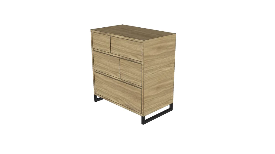 hudson west elm 5 drawers 3D Warehouse